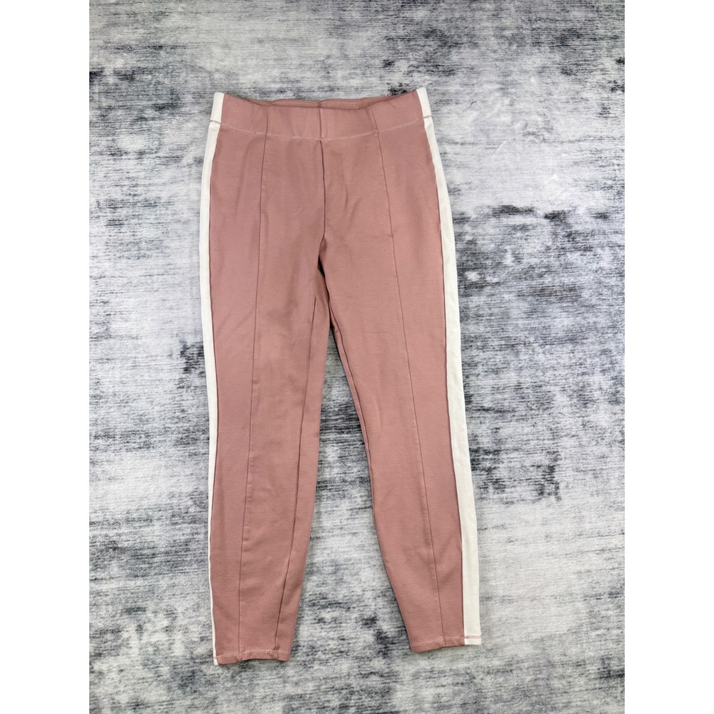 Abercrombie & Fitch Mauve Pink Side Stripe Pintuck Leggings Size M Slim Fit Y2K